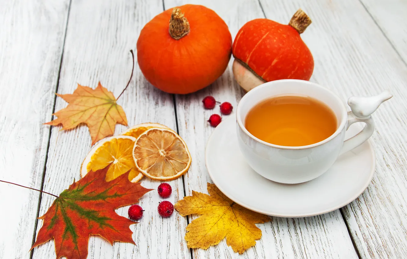 Фото обои осень, листья, colorful, autumn, leaves, cup, tea, maple