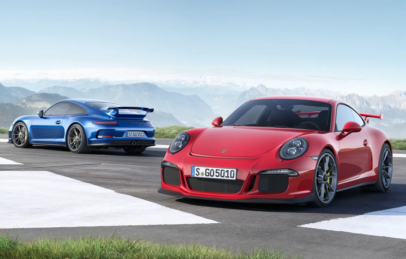 Фото обои 911, Porsche, red, GT3, 2013