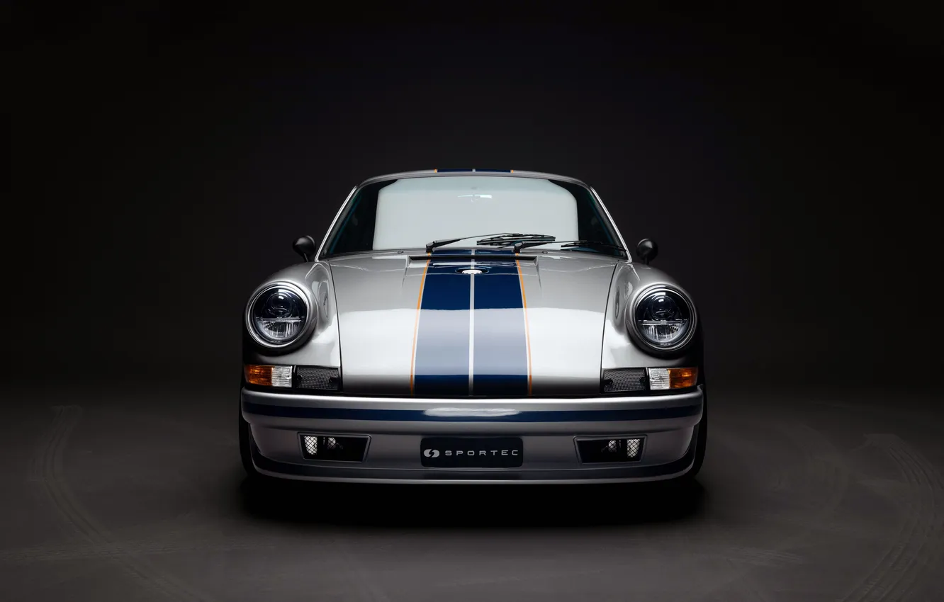 Фото обои Porsche, Porsche 911, Front, 964, Ferdinand, Silver, Sight, Sportec