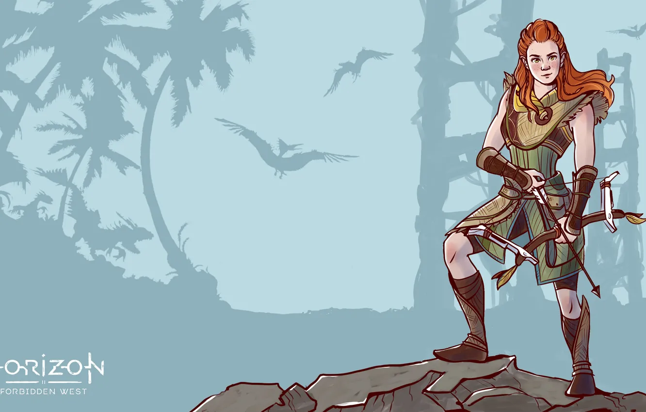 Фото обои art, ps4, aloy, Horizon zero dawn