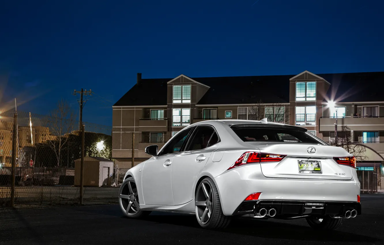 Фото обои Lexus, wheels, black, металлик, лексус, rear, vossen, IS250