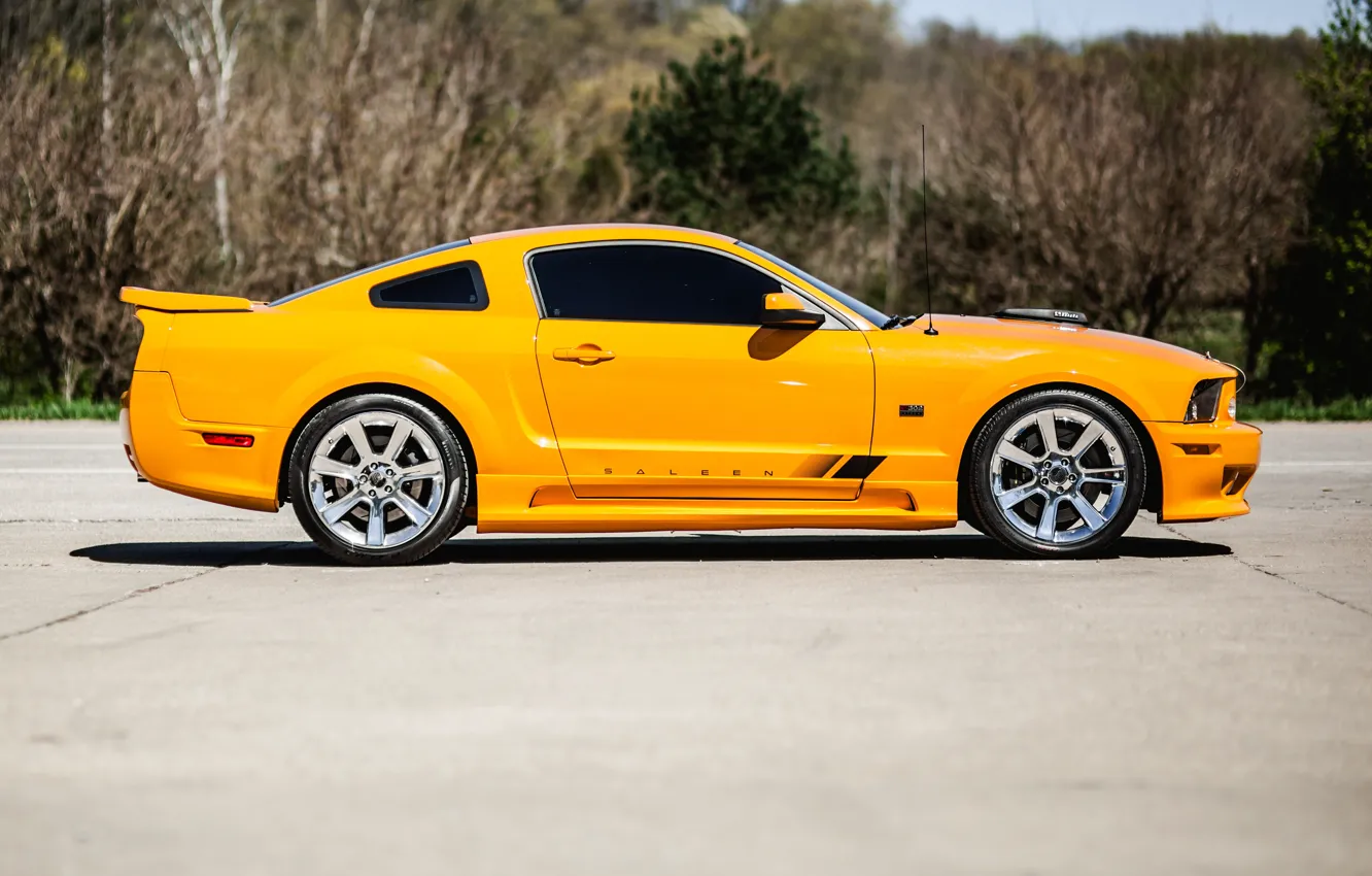 Фото обои Mustang, Ford, 2008, Saleen, вид сбоку, S302, Extreme