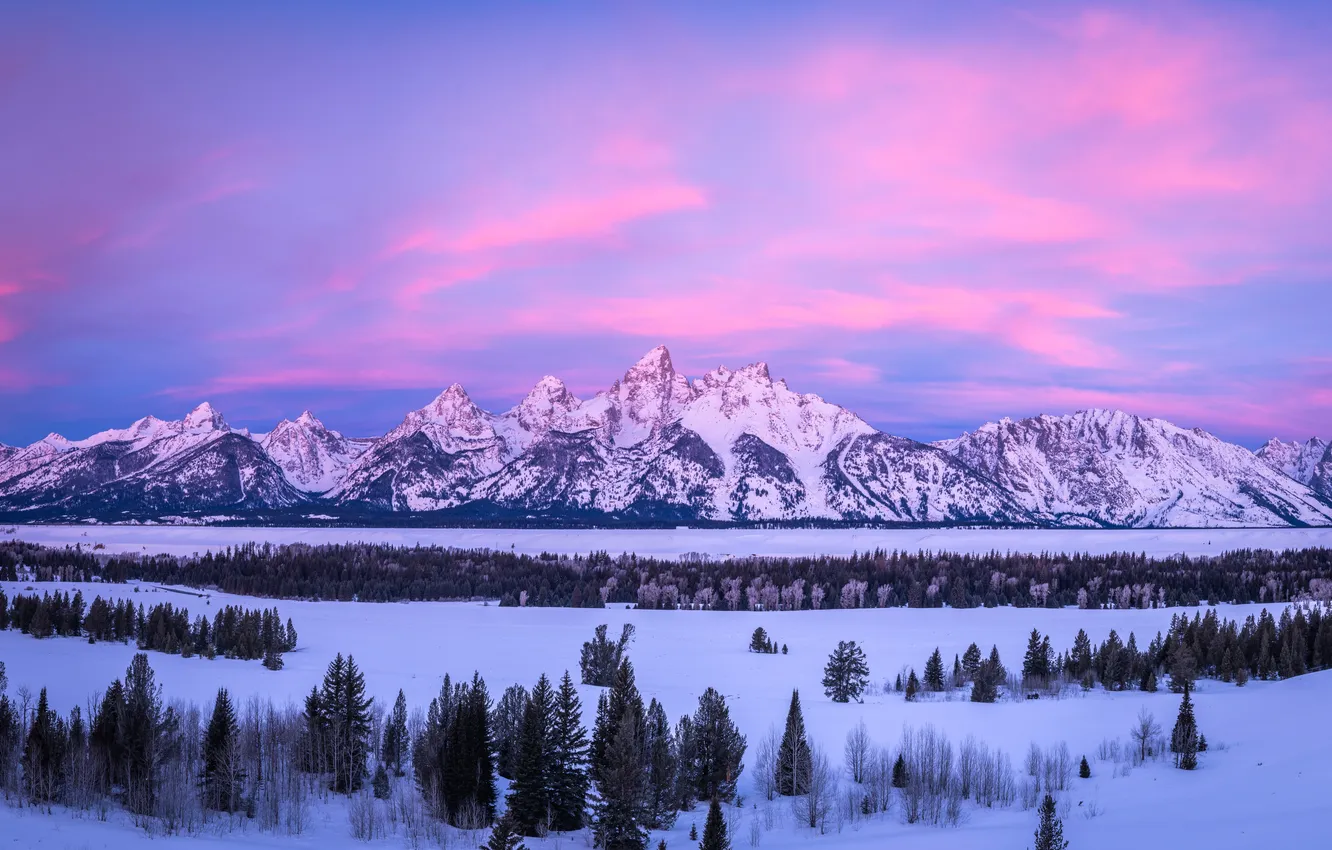 Фото обои горы, США, Grand Teton National Park