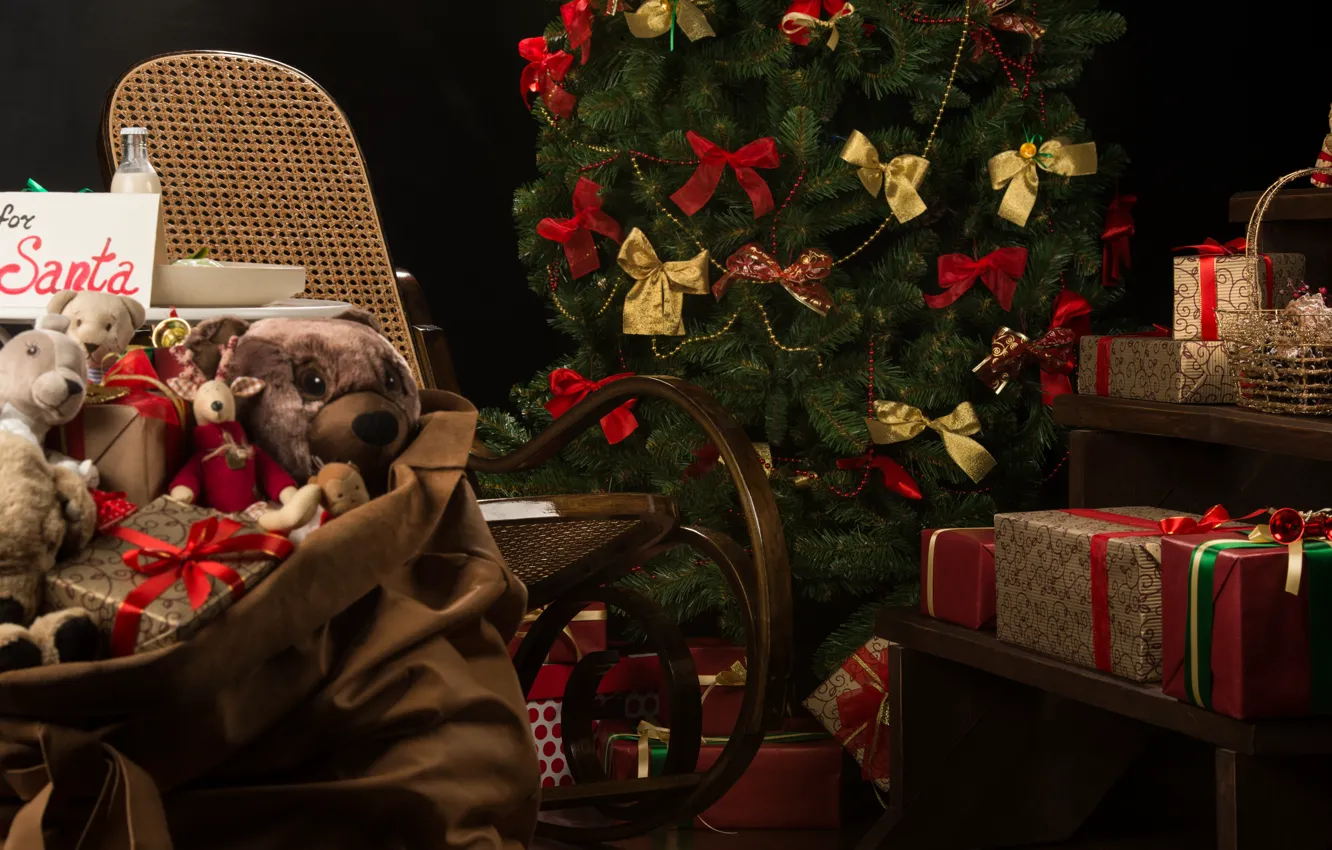 Фото обои украшения, елка, Новый Год, Рождество, подарки, happy, Christmas, Xmas