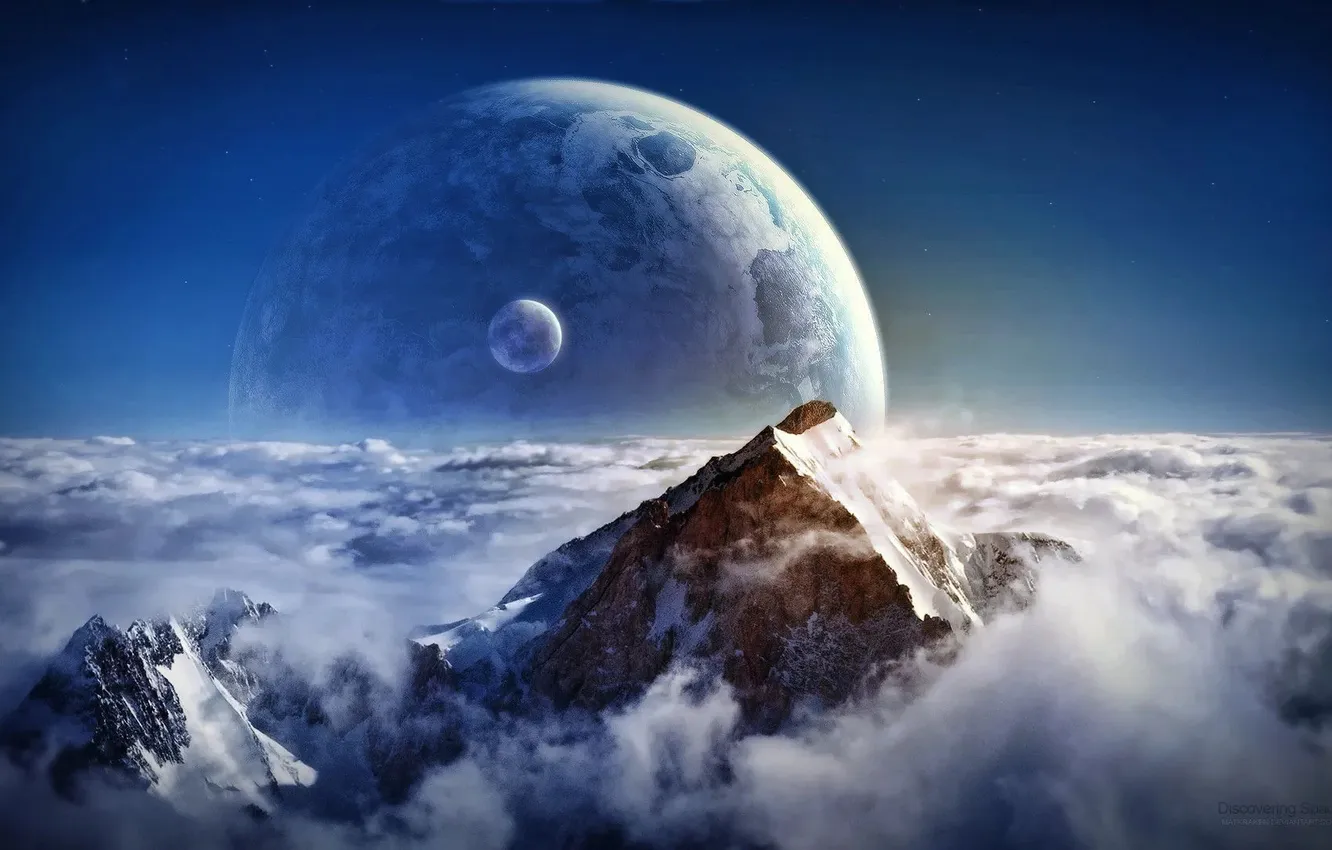 Фото обои stars, Fantastic, planet, fantastic landscape
