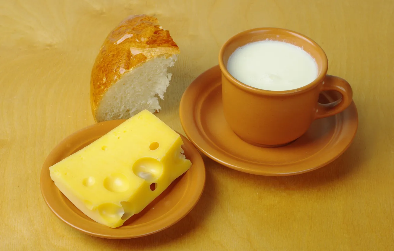 Фото обои еда, сыр, молоко, хлеб