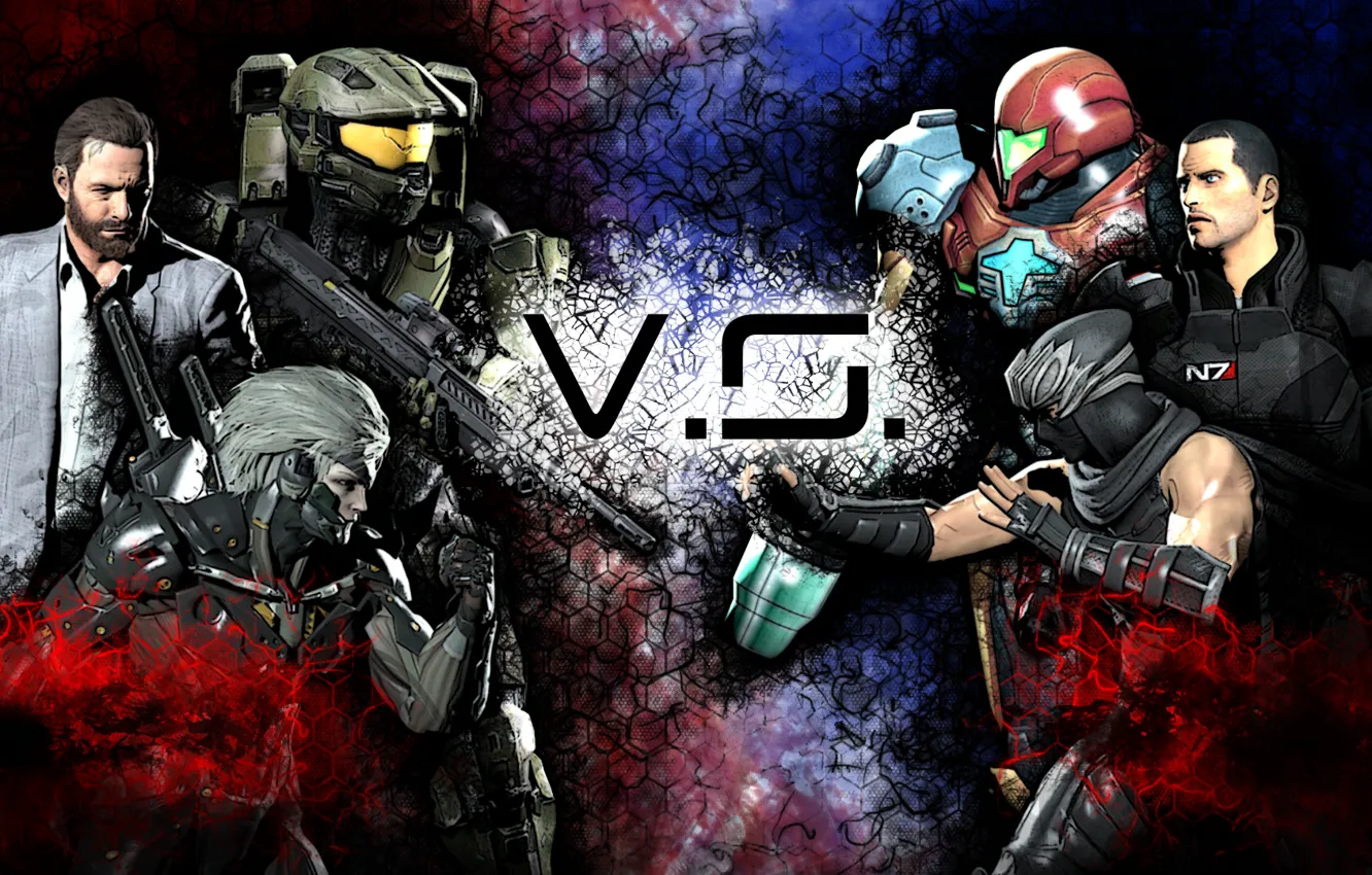 Фото обои шлем, Halo, броня, Ninja Gaiden, Mass Effect, Raiden, Metal Gear Rising: Revengeance, Shepard