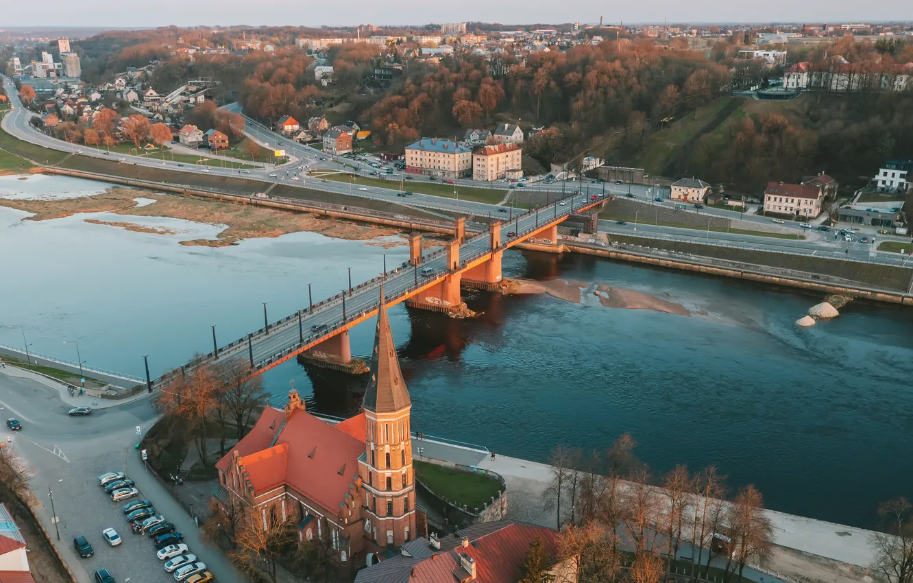 Фото обои Lithuania, Kaunas, Old town, Santaka