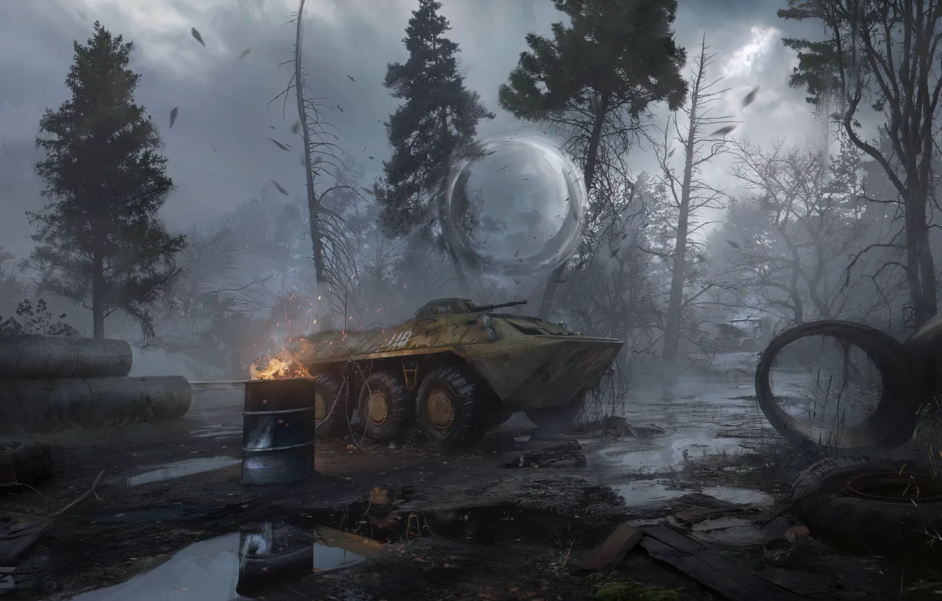 Фото обои Stalker, game, S.T.A.L.K.E.R, S.T.A.L.K.E.R Clear Sky, Sergey-Zabelin, stalker-2