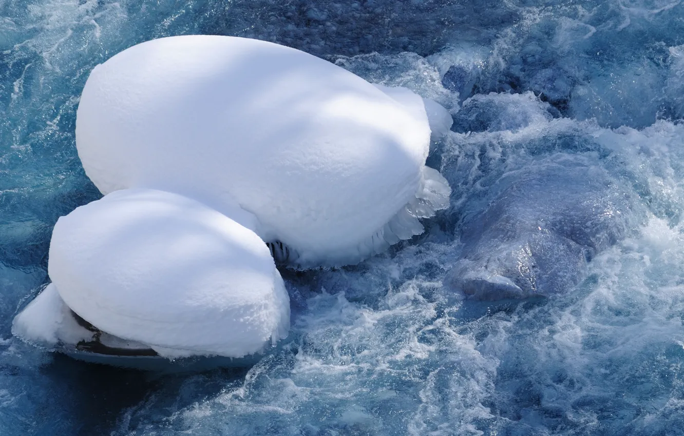 Фото обои вода, лёд, поток, круговорот, прохлада