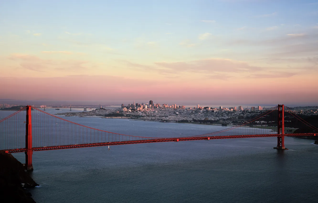 Фото обои мост, город, san francisco, golden gate