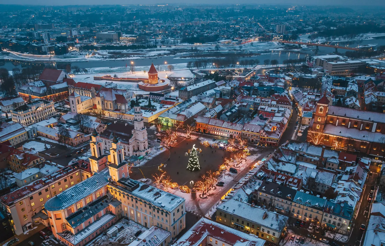 Фото обои Lietuva, Kaunas, žiema