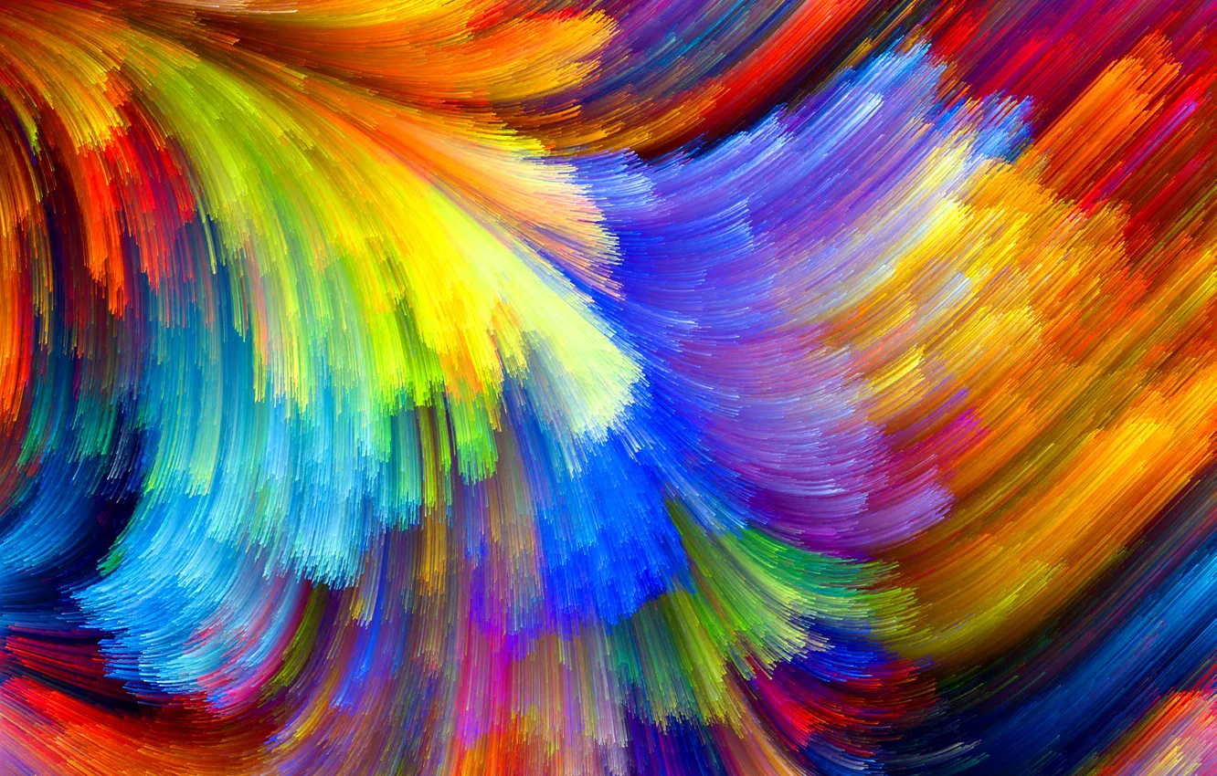 Фото обои узор, краски, цвет, радуга, объем, пятно, рельеф