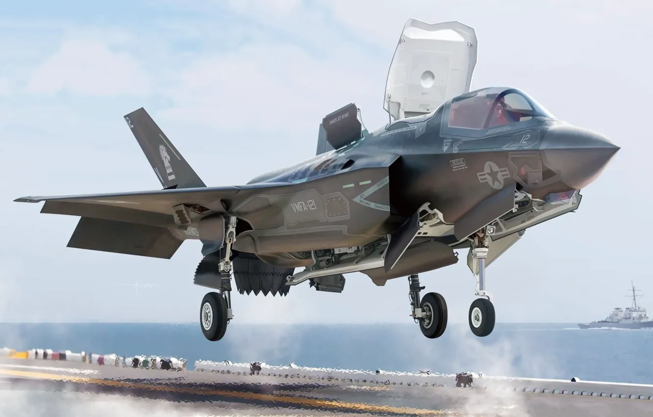 Фото обои США, истребитель-бомбардировщик, F-35 Lightning II, US NAVY, Auletta, usmc, Lockheed F-35