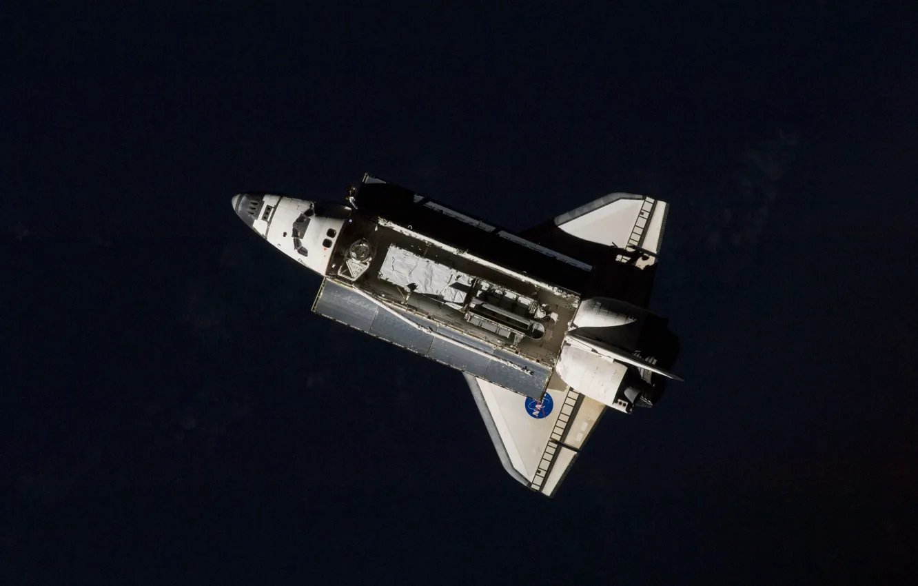 Фото обои челнок, космический, Discovery, НАСА, Шаттл, грузовой, отсек, манипулятор