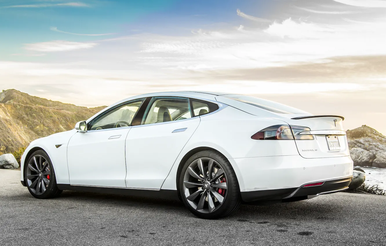 Фото обои Tesla, Model S, тесла, электрокар
