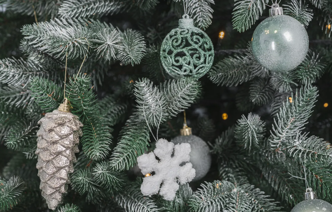 Фото обои украшения, шары, елка, Новый Год, Рождество, Christmas, balls, New Year