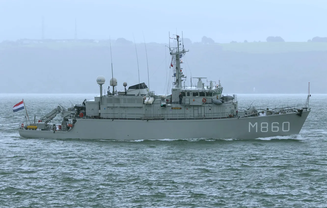 Фото обои тральщик, 2024, ВМС Нидерландов, HNLMS Schiedam