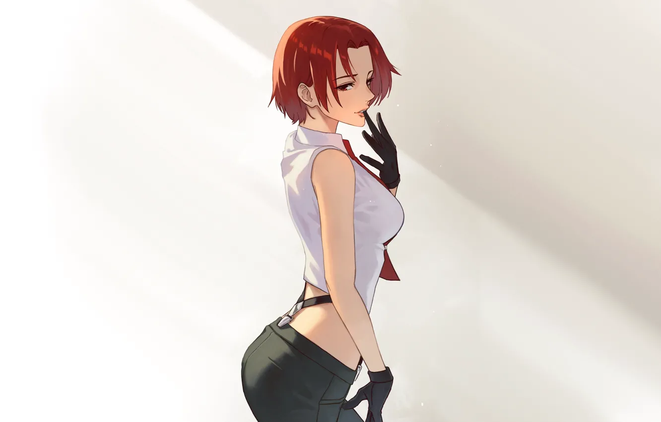 Фото обои girl, hot, sexy, ass, red hair, anime, pretty, butt