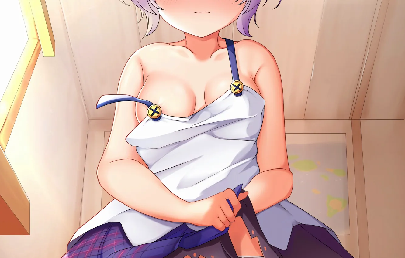 Фото обои girl, sexy, lingerie, pantsu, cleavage, panties, boobs, anime