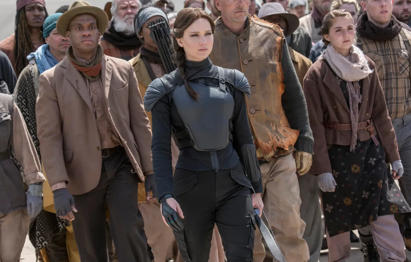 Фото обои Jennifer Lawrence, Katniss Everdeen, Голодные игры:Сойка-пересмешница, The Hunger Games:Mockingjay - Part-2