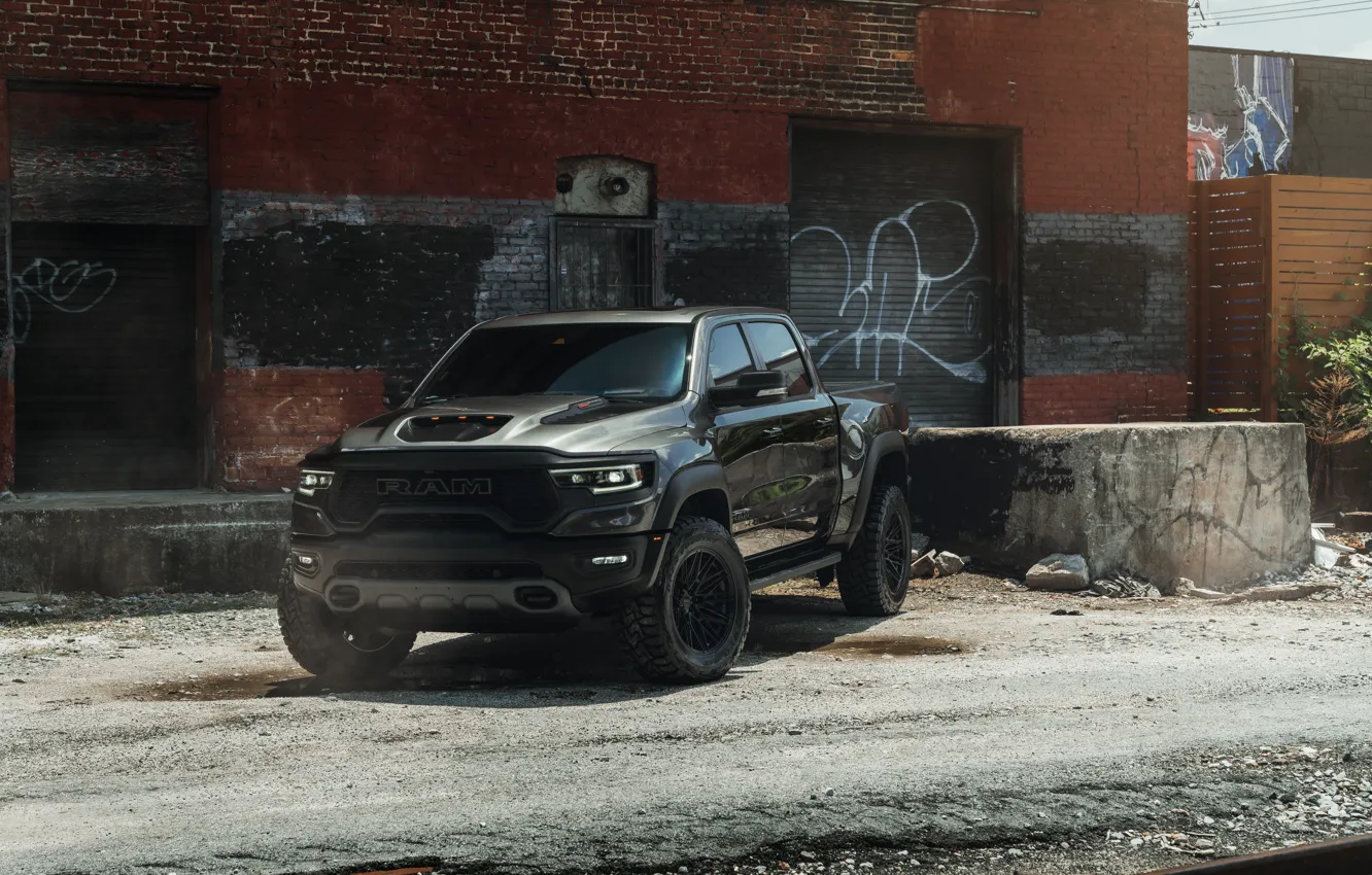 Фото обои Dodge, Front, Pickup, Garage, Dodge Ram