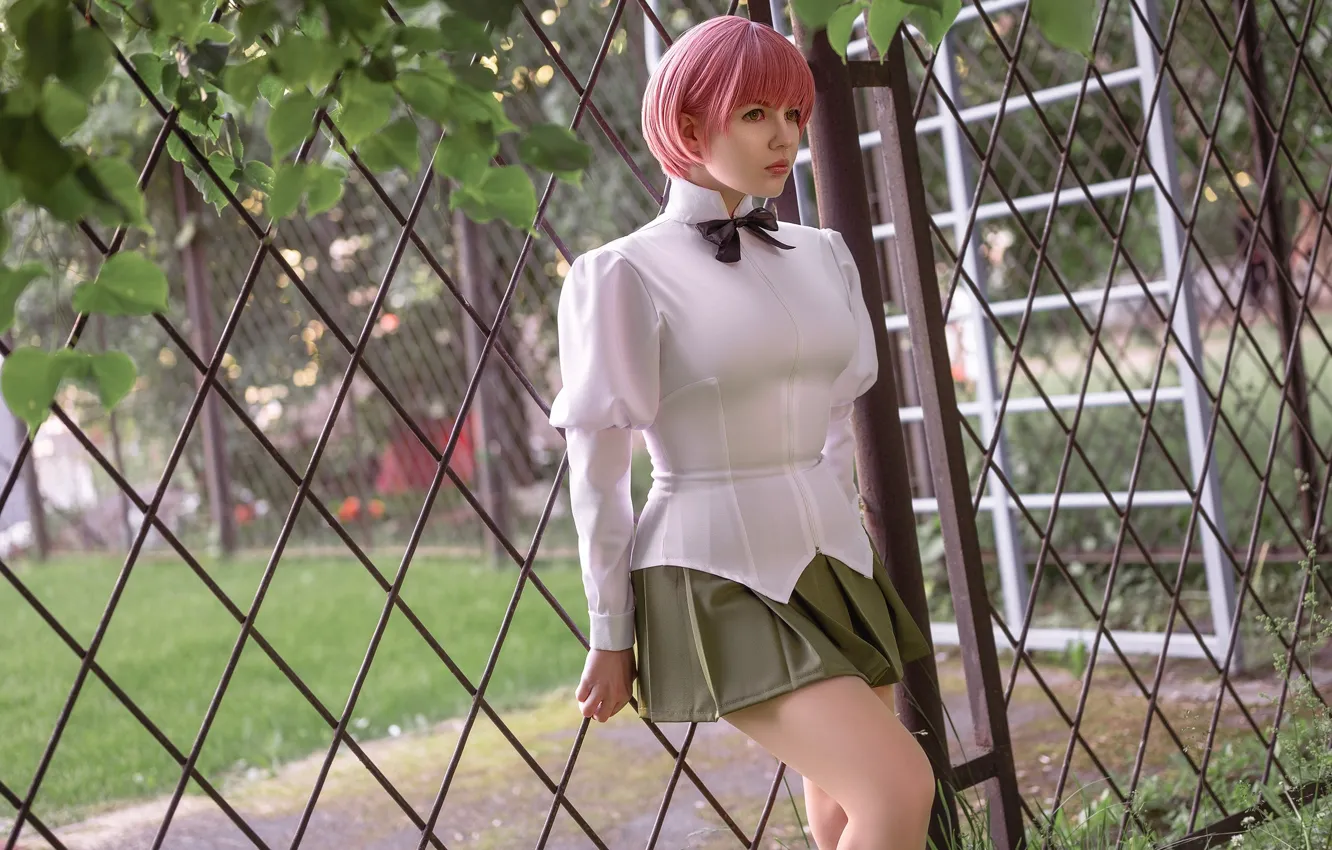 Фото обои girl, style, beautiful, model, cosplay, skirt