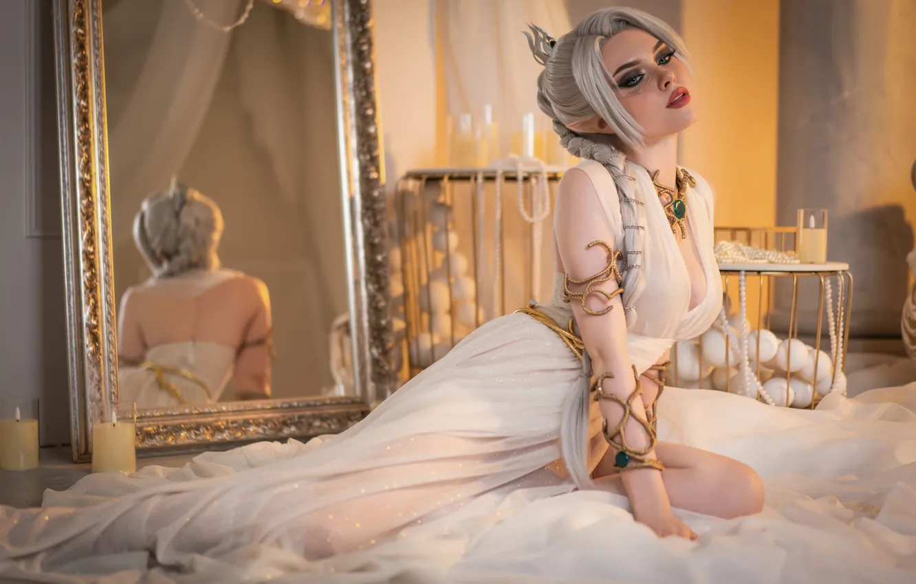 Фото обои model, women, cosplay, video games, Ilona Bugaeva, video game girls, Shadowheart, Baldur Gate