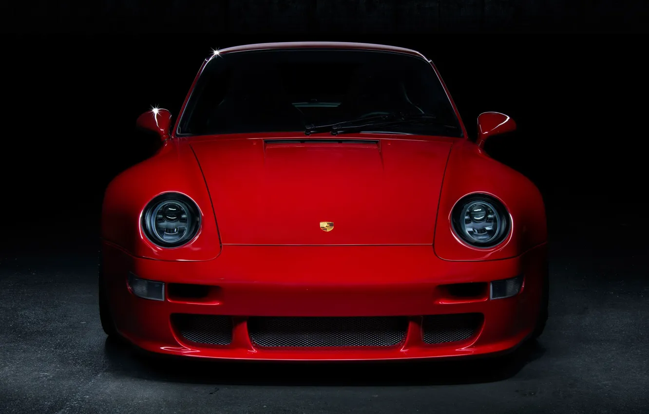 Фото обои red, front, garage, 993, classic cars, Porsche 993