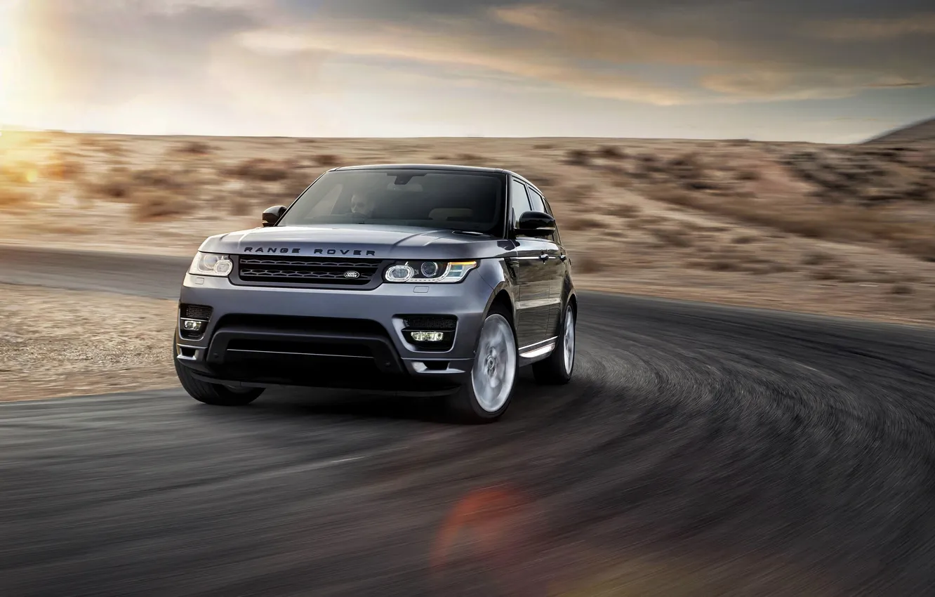 Фото обои Авто, Джип, Фары, Land Rover, Range Rover, Внедорожник, Sport, Передок