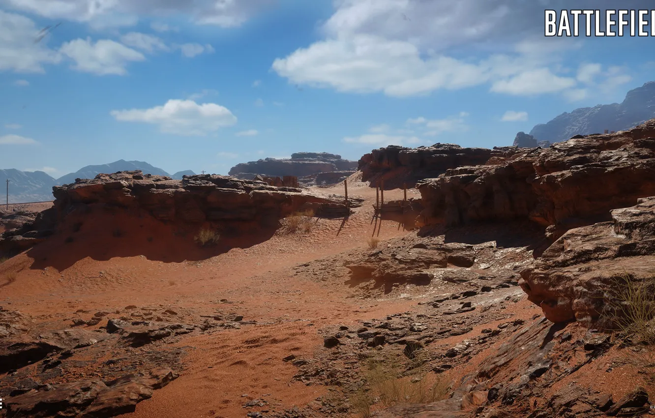 Фото обои Sinai Desert, Battlefield 1, пустыня, горы, камни