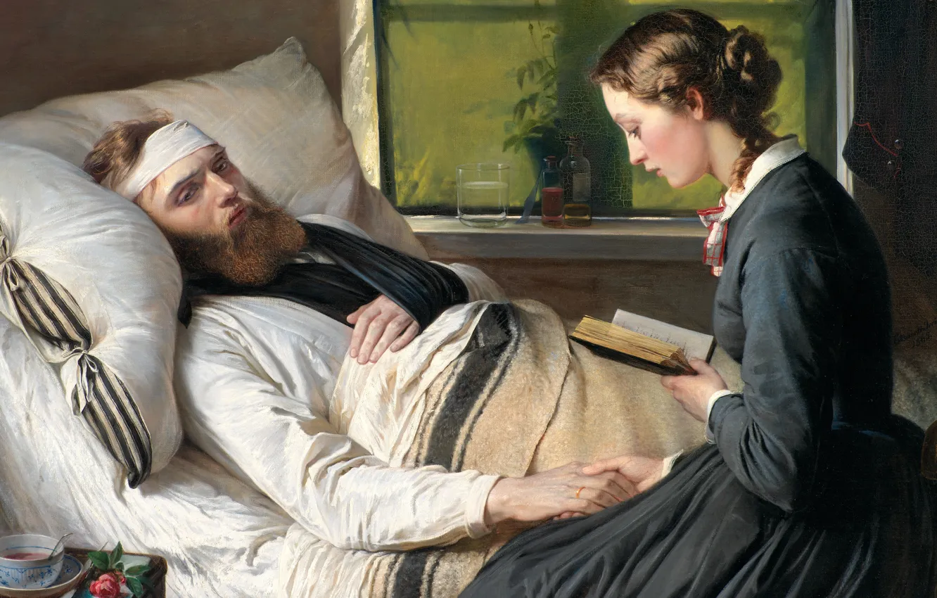 Фото обои 1865, Danish painter, Государственный музей искусств Копенгаген, National Gallery of Denmark, датская художница, Элизабет Йерихау-Бауман, …