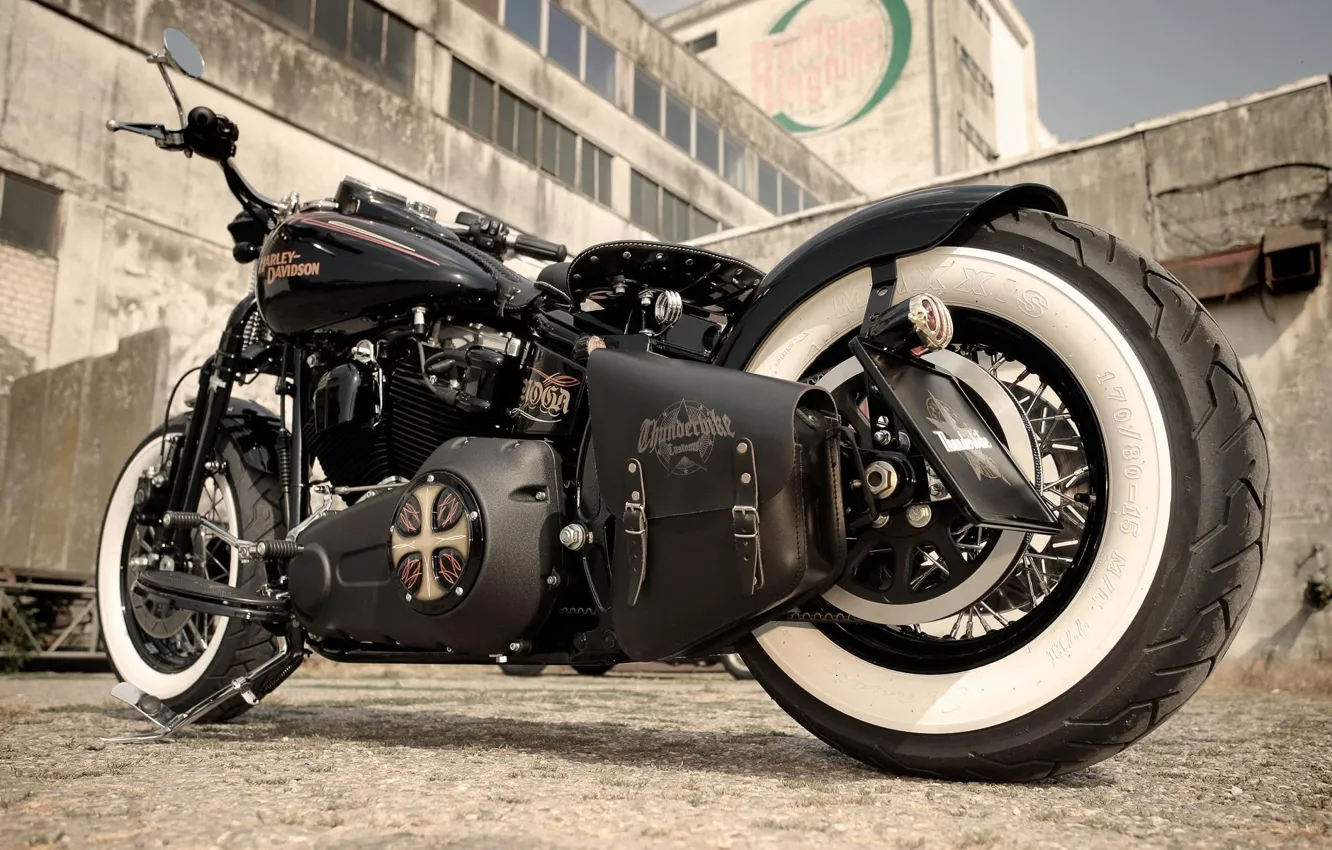 Фото обои Harley-Davidson, Custom, Motorcycle, Thunderbike