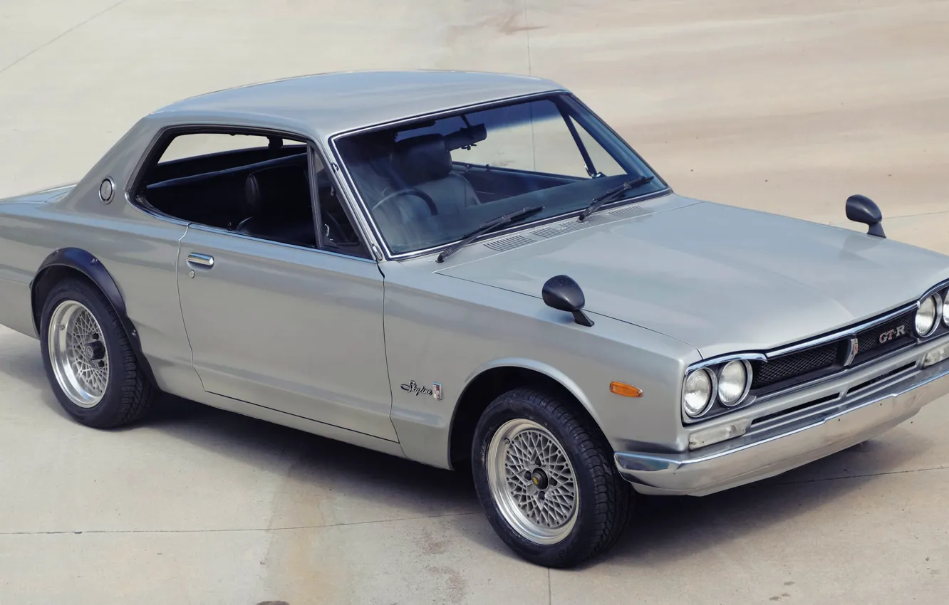 Фото обои Авто, Машина, Серый, Ниссан, Nissan, Автомобиль, 2000, Skyline