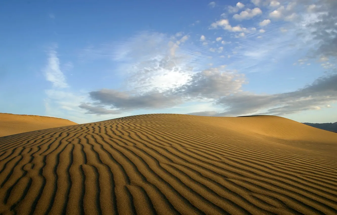 Фото обои облака, пустыня, Песок