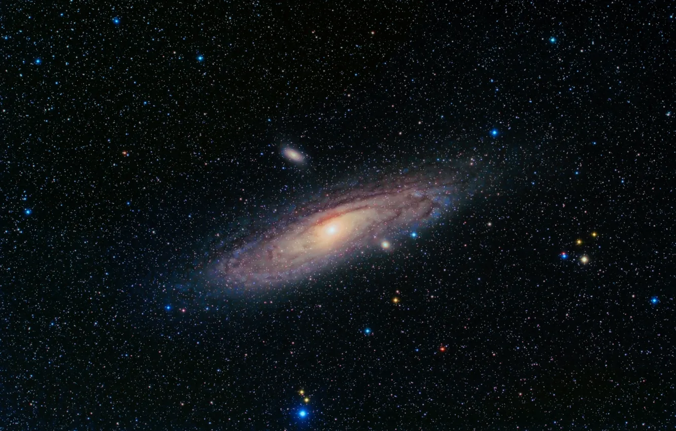 Фото обои космос, звезды, Andromeda, Galaxy