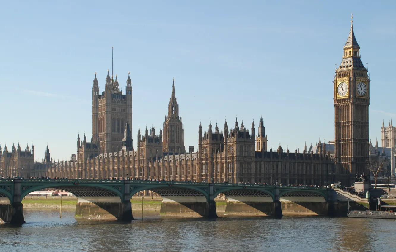 Фото обои London, Big Ben, and the Houses Of Parliment