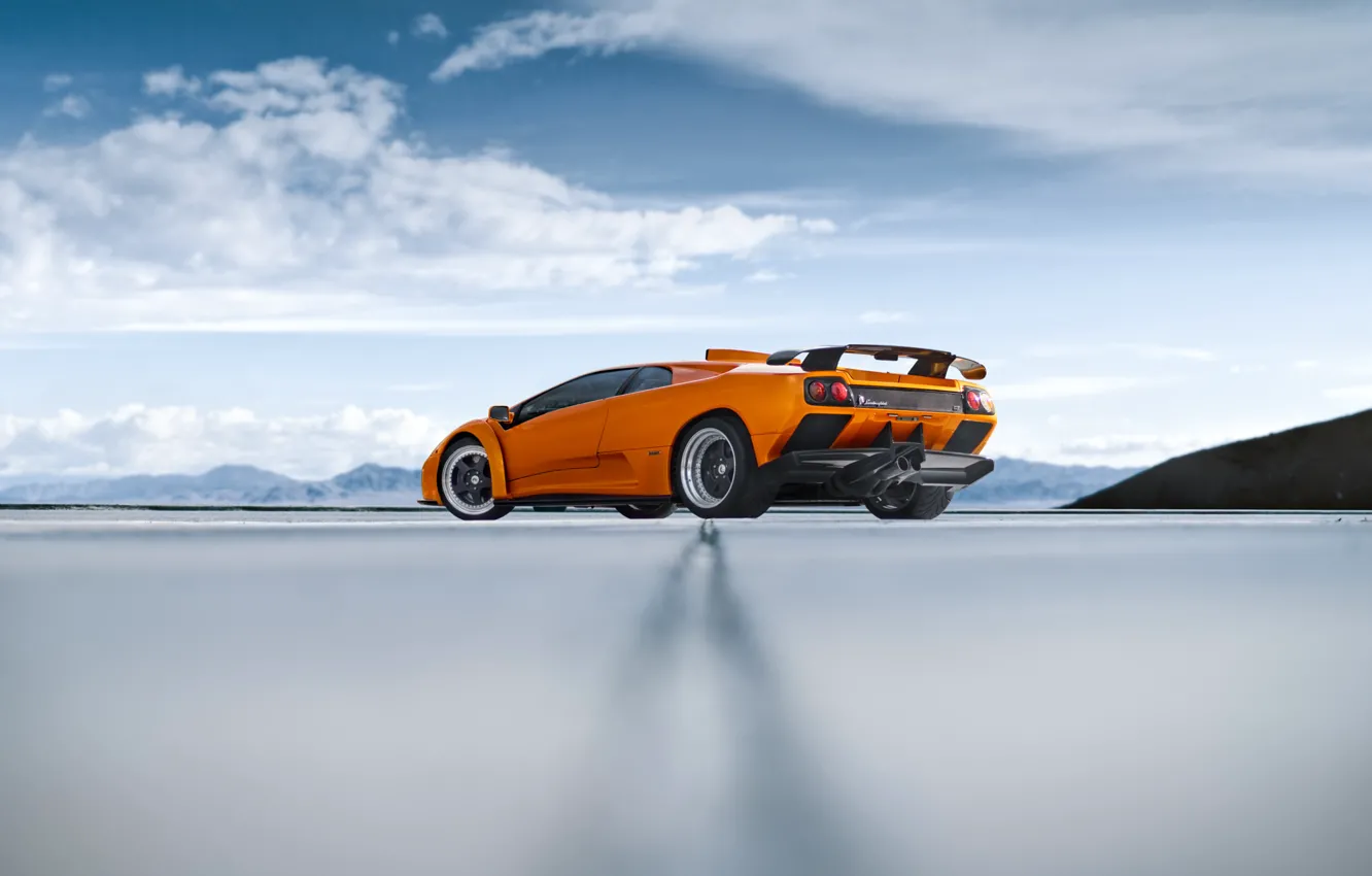 Фото обои Lamborghini, Orange, Houston, Diablo, Texas, Supercar, Luxury, Exotic