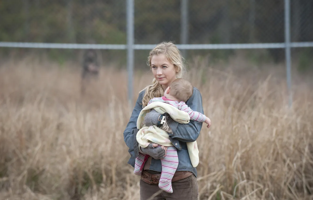 Фото обои ребенок, Бет, The Walking Dead, Emily Kinney, Джудит
