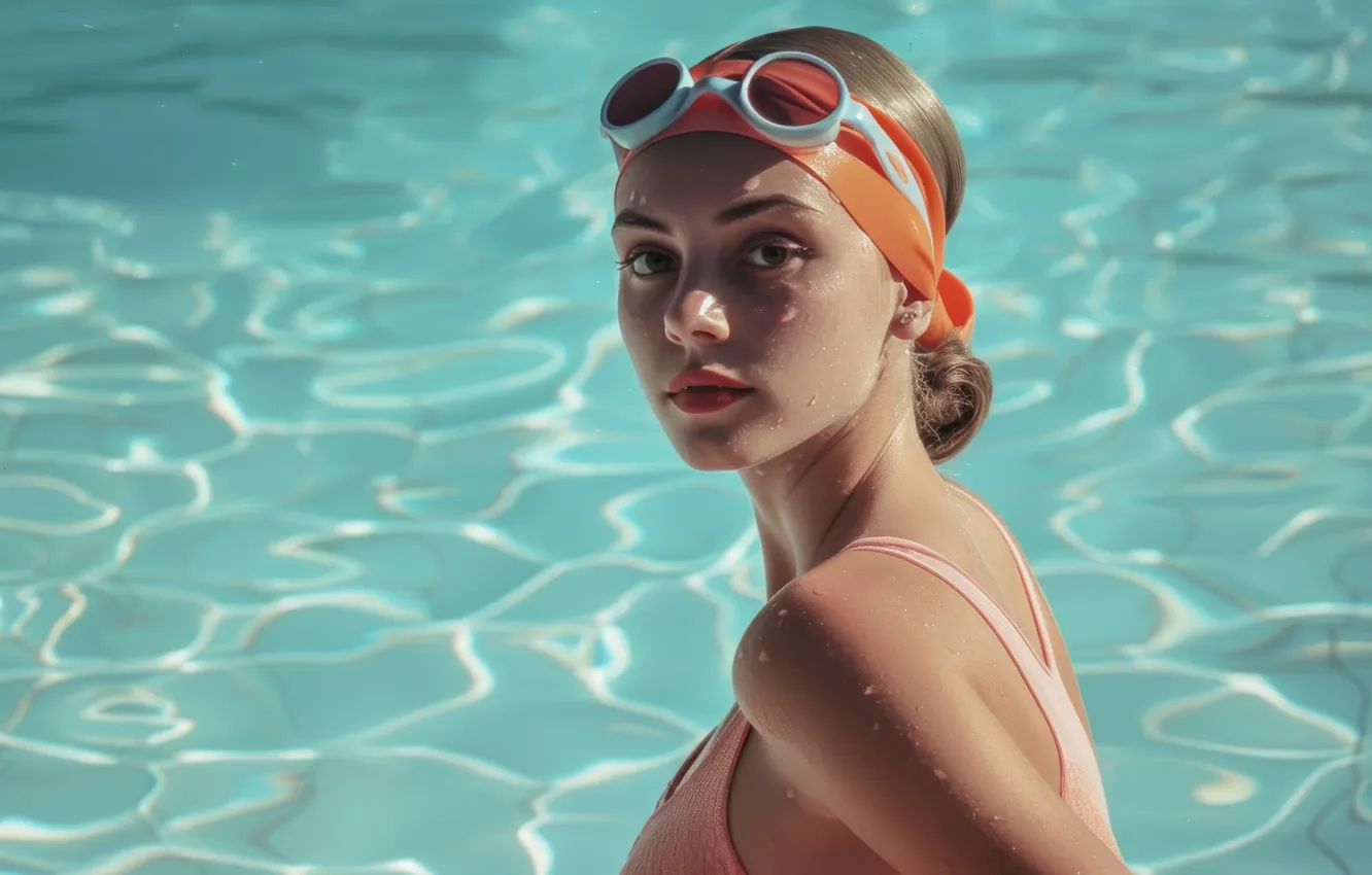 Фото обои female, portrait, swimmer, inspired