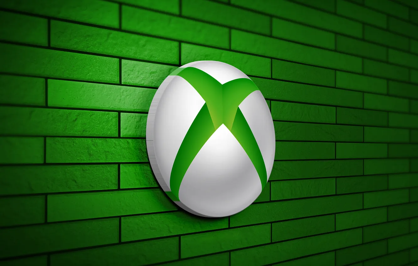 Фото обои стена, круг, Xbox