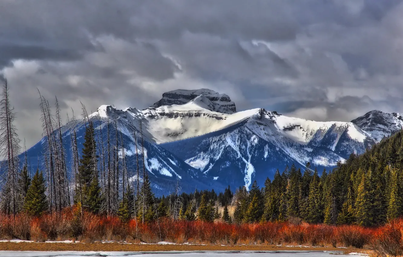 Фото обои пейзаж, горы, Alberta, Canada