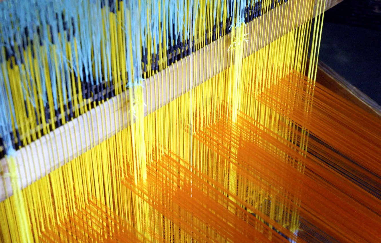 Фото обои краски, Япония, Киото, нить, ткацкий станок, Нисидзин
