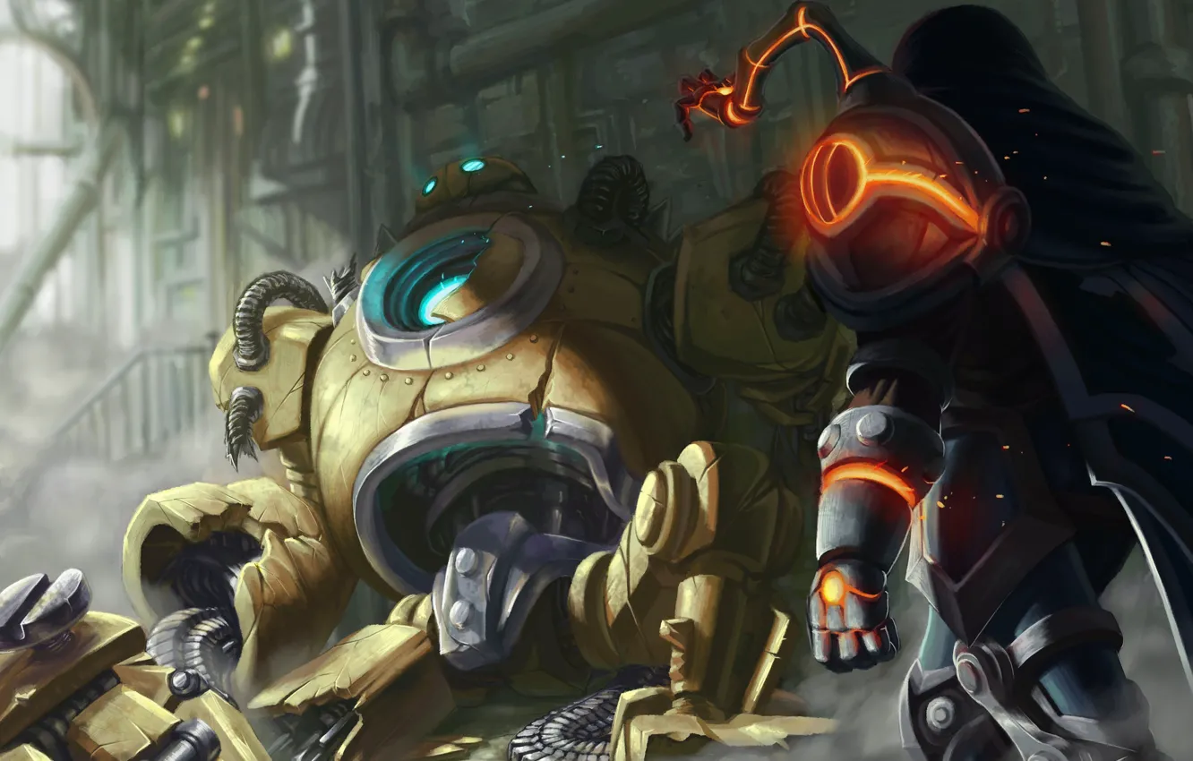 Фото обои League Of Legends, Viktor, Blitzcrank