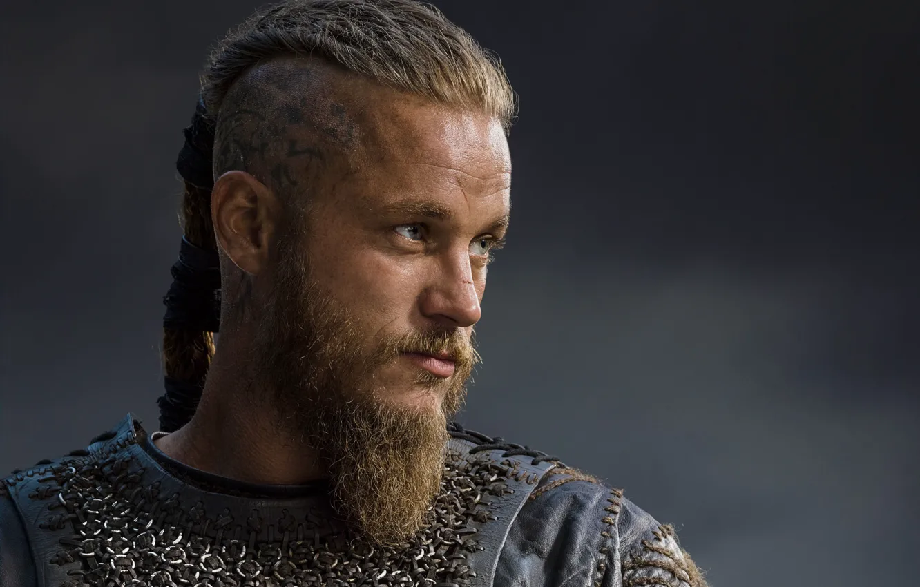 Фото обои воин, борода, викинги, vikings, travis fimmel, ragnar, рагнар