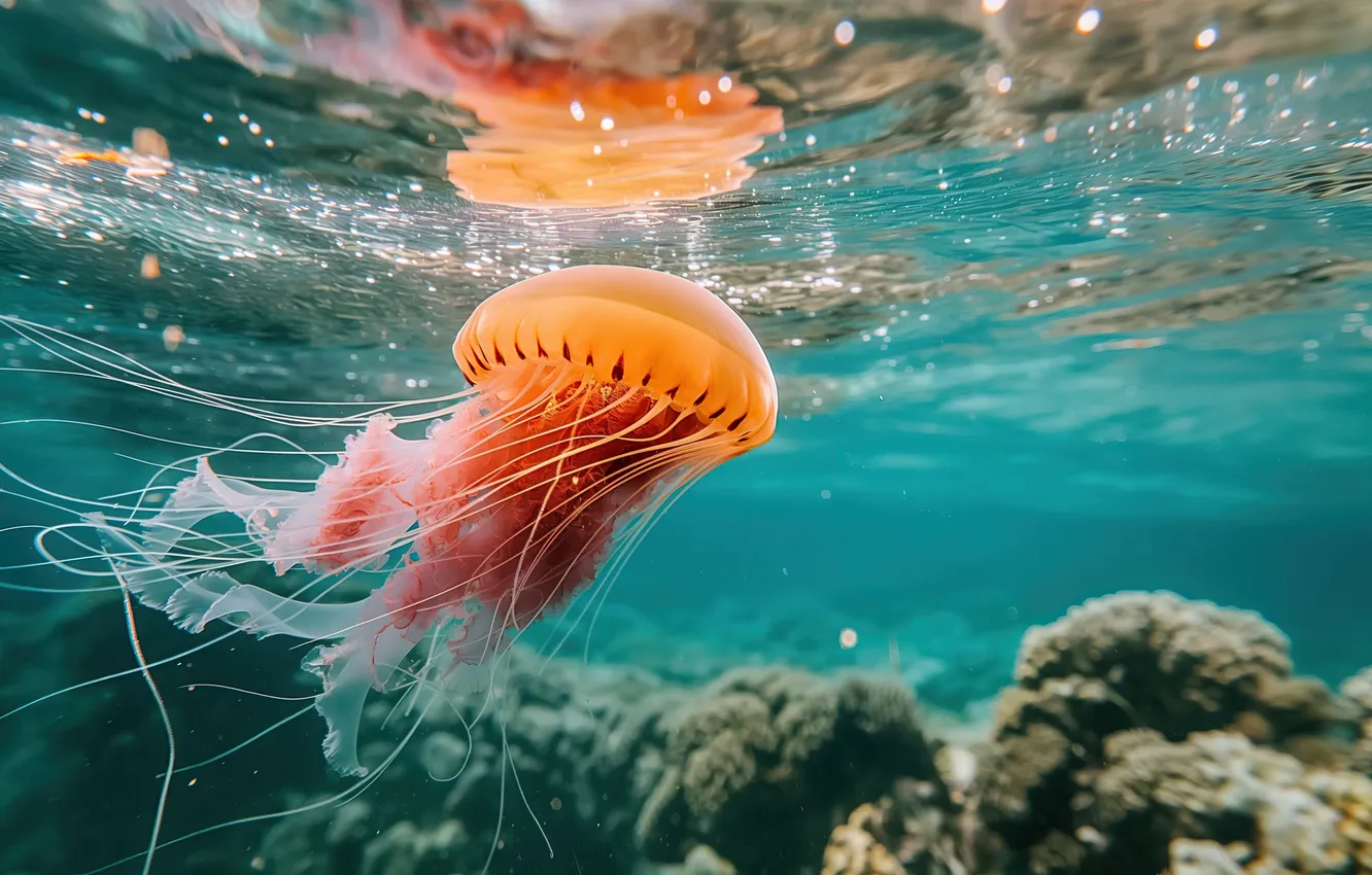 Фото обои box, jellyfish, australian