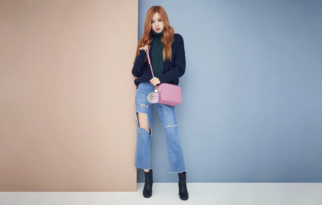 Фото обои rose, 2560x1440, обои для рабочего стола, Kpop, 16:9, Blackpink, Корейская певица, роза́нна пак