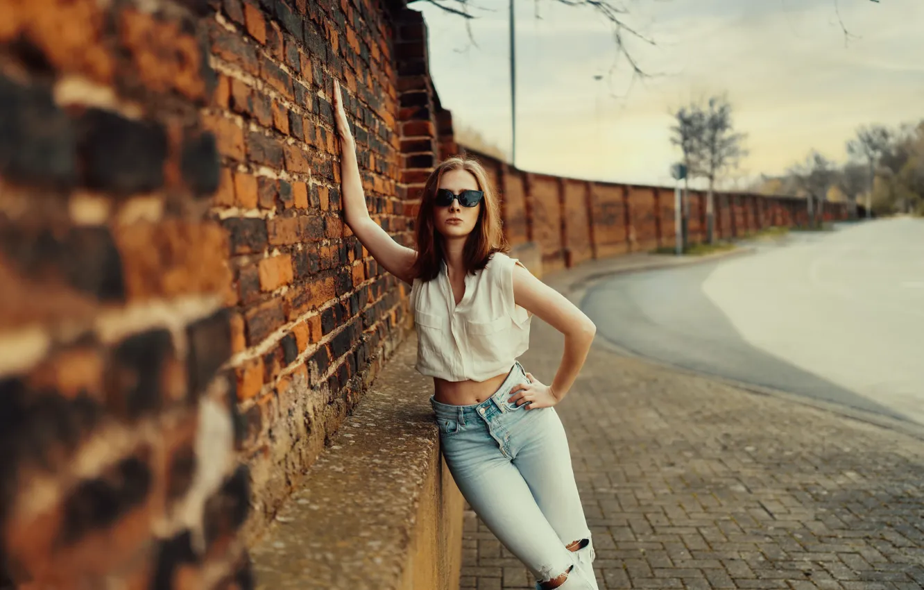 Фото обои девушка, поза, Milena