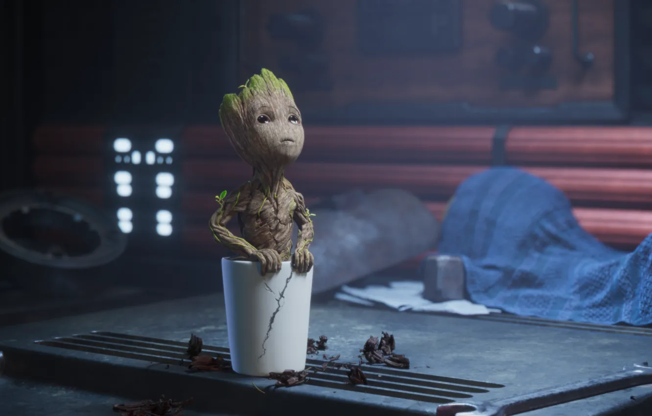 Фото обои Vin Diesel, Groot, Marvel Studios, I Am Groot
