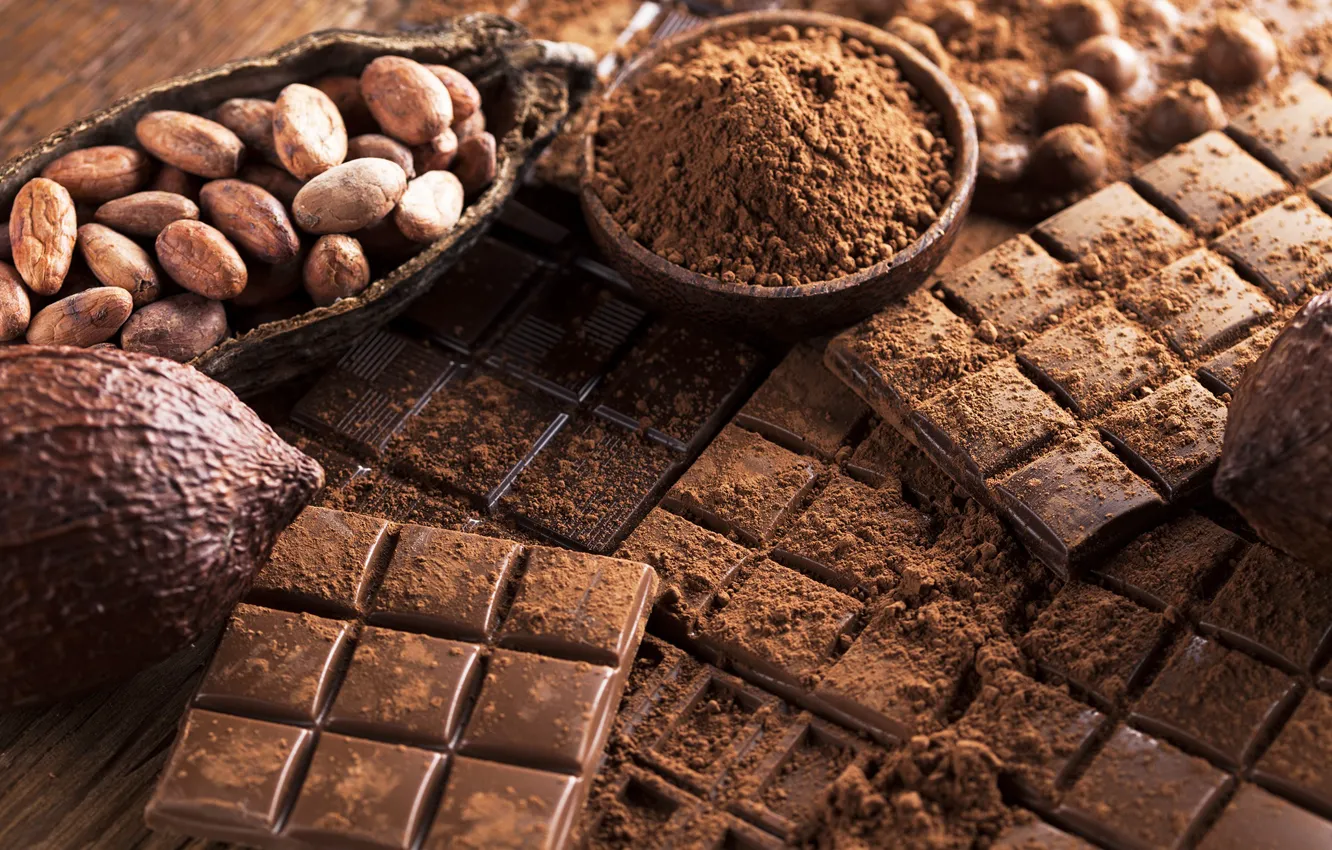 Фото обои шоколад, сладкое, chocolate, sweet, какао, бобы
